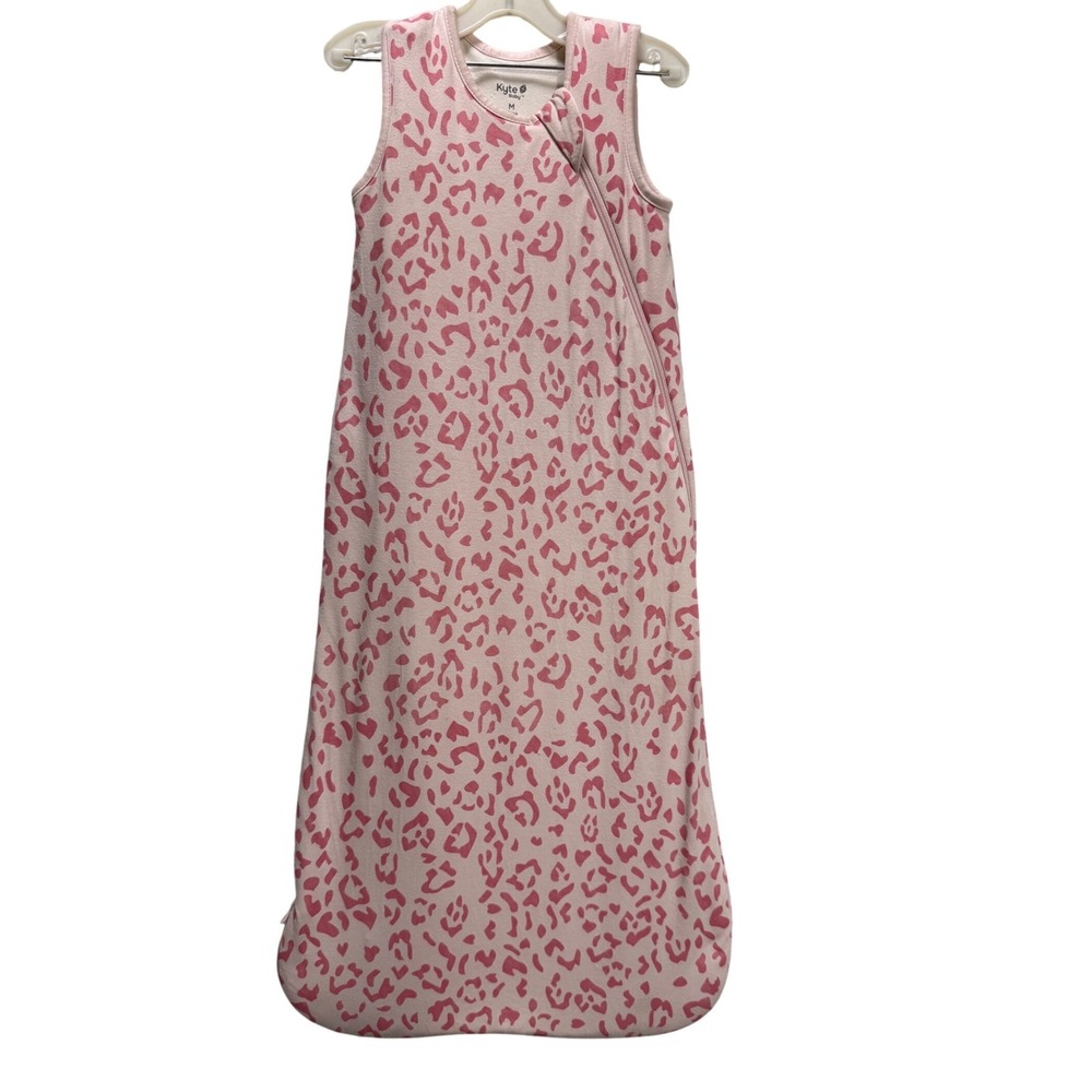 Kyte Baby Sleep Sac Sleveless Pink Leopard EUC Bamboo 1.0 TOG Size M